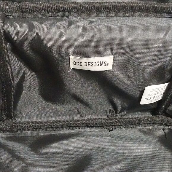 Large White Yoga Pattern Cosmetic Bag - Picture 4 of 5